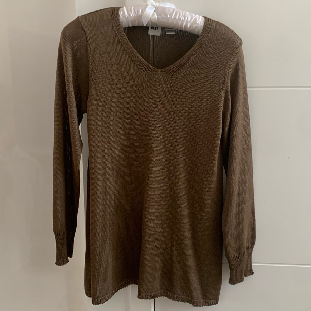 DKNY Brown Knit Tunic